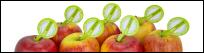 Obst Werbeschilder - Stielfahnen für Äpfel
