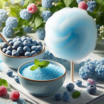 Blaue Himmbeere Zuckerwatte Zucker