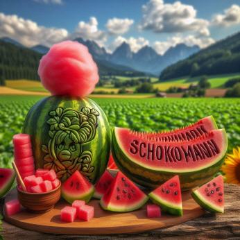 Wassermelone Zuckerwatte Zucker rot